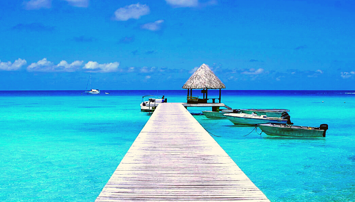 Latoll de Rangiroa en Polynésie